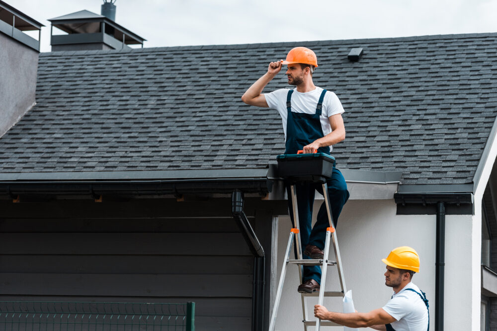 Roof repair work